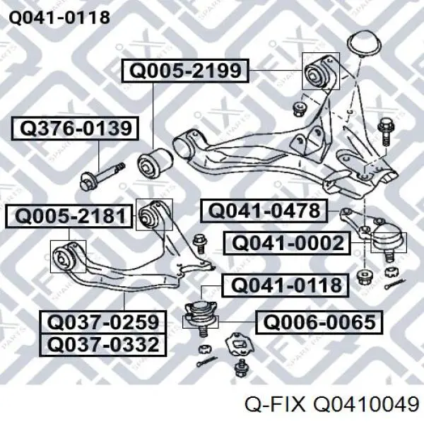 Q0410049 Q-fix Кульова опора, верхня