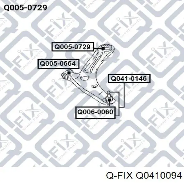 Кульова опора, нижня Q-fix Q0410094 ціна, від 8.34 USD