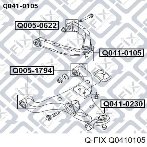 Q0410105 Q-fix Кульова опора, верхня