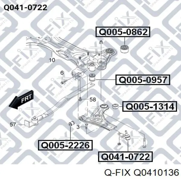 Кульова опора, нижня Q0410136 Q-fix