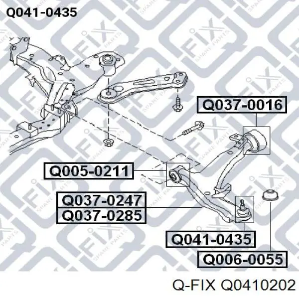 Кульова опора, верхня Q-fix Q0410202 ціна, від 6.51 USD