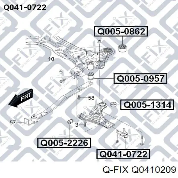 Кульова опора, нижня Q0410209 Q-fix