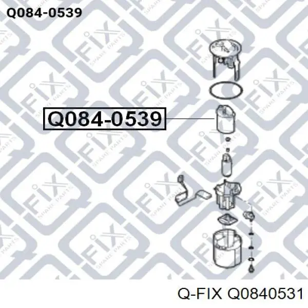 Купити Q0840531 Q-fix Фільтр-відстійник палива грубої очистки
