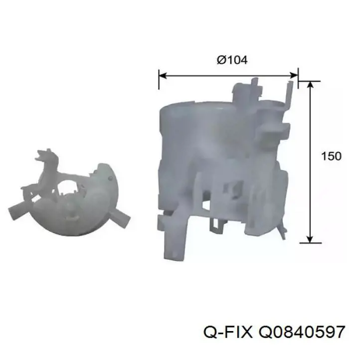Фільтр тонкого очищення палива Q-fix Q0840597 ціна, від 27.40 USD