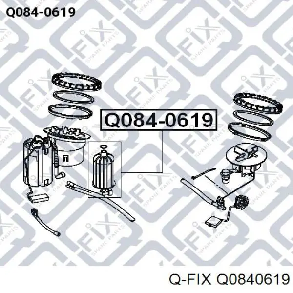 Купити Q0840619 Q-fix Фільтр-відстійник палива грубої очистки