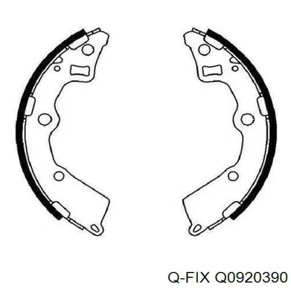 Колодки гальмові задні, барабанні Q-fix Q0920390 ціна, від 22.93 USD