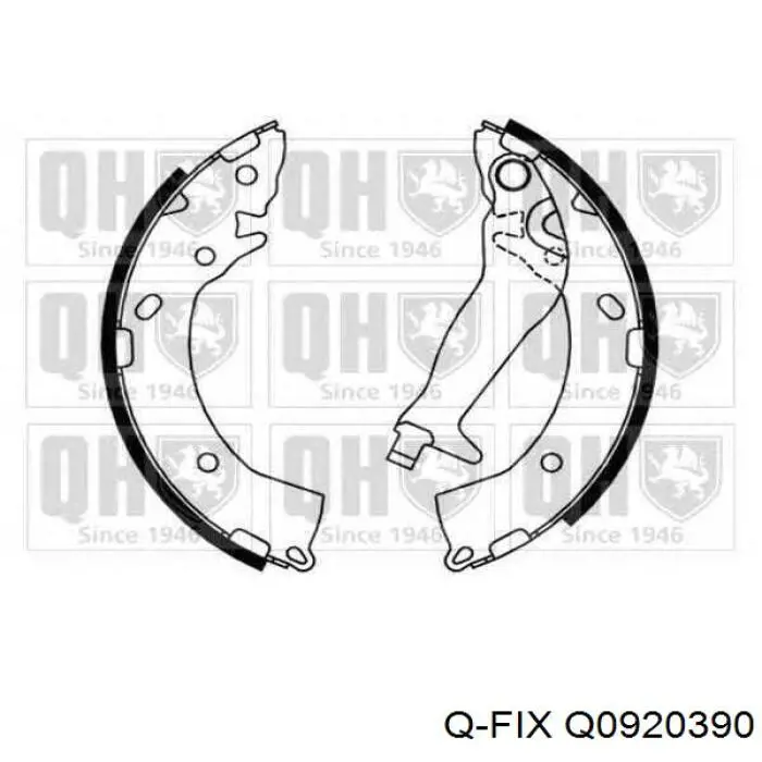 Колодки гальмові задні, барабанні Q0920390 Q-fix