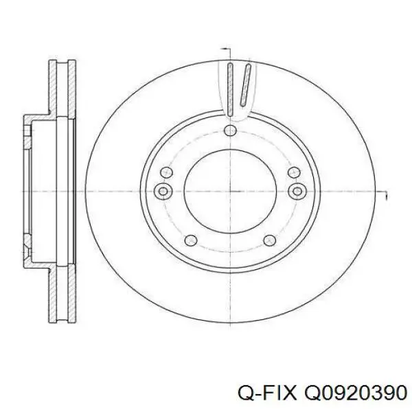Q0920390 Q-fix Колодки гальмівні задні, барабанні