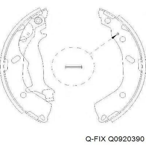Колодки гальмові задні, барабанні Q-fix Q0920390 ціна, від 22.93 USD