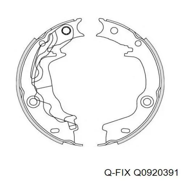 Купити Q0920391 Q-fix Гальмівні колодки гальма стоянки