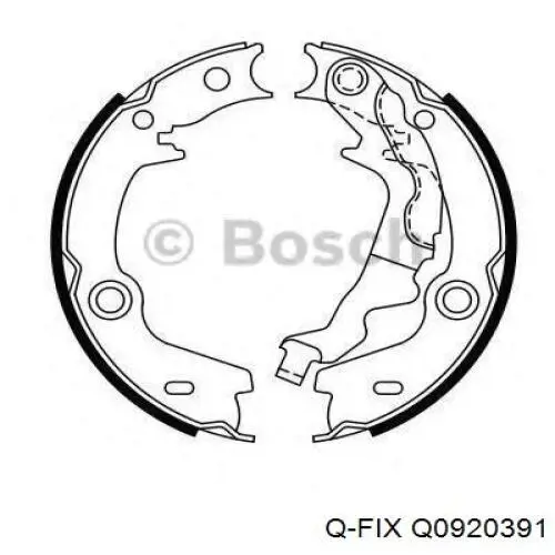 Q0920391 Q-fix Гальмівні колодки ручника