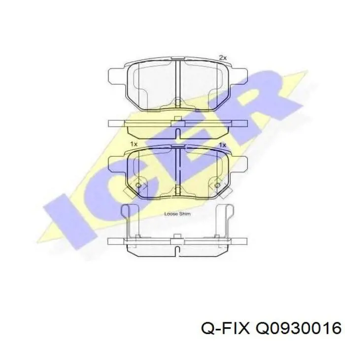 Задні гальмівні колодки Q-fix Q0930016 ціна, від 13.91 USD