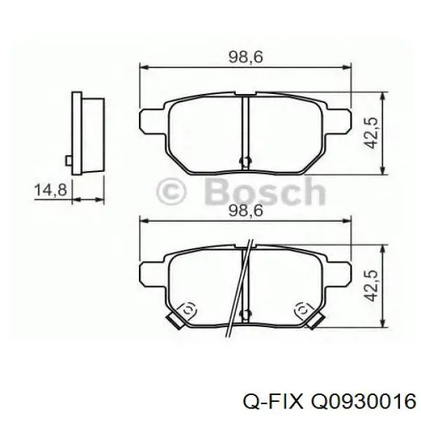 Купити Q0930016 Q-fix Задні колодки