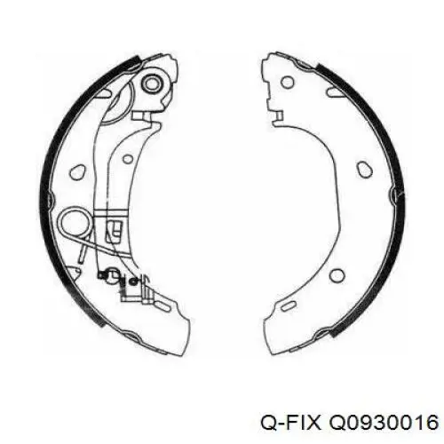Задні гальмівні колодки Q0930016 Q-fix
