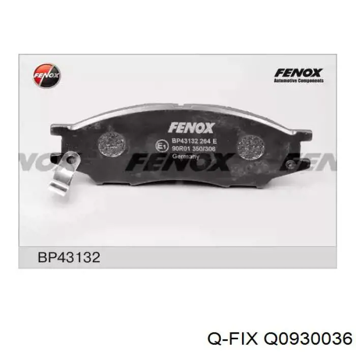 Передні тормозні колодки Q0930036 Q-fix