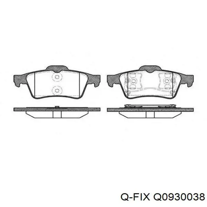 Q0930038 Q-fix Колодки гальмівні задні, дискові