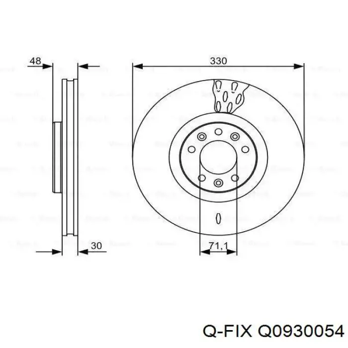 Купити Q0930054 Q-fix Колодки гальмівні передні, дискові