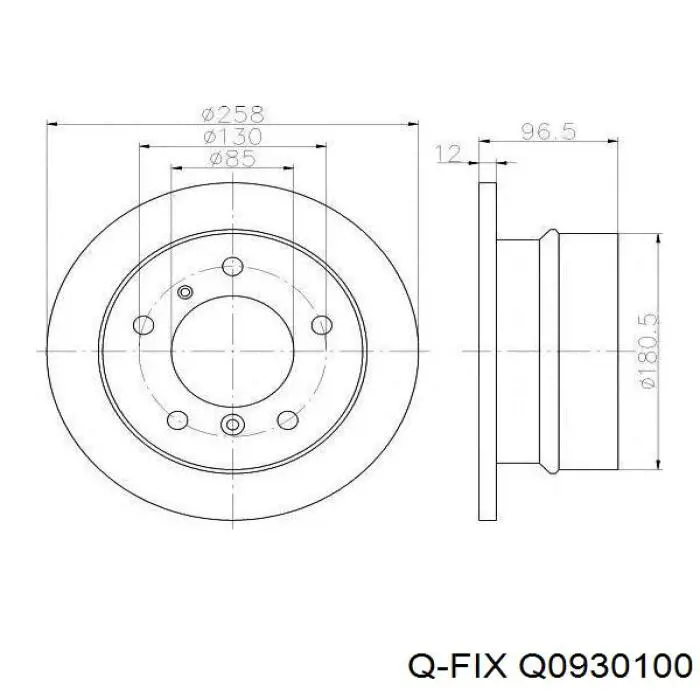 Купити Q0930100 Q-fix Задні колодки