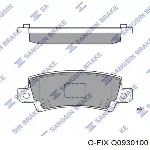 Колодки гальмові задні, дискові Q0930100 Q-fix