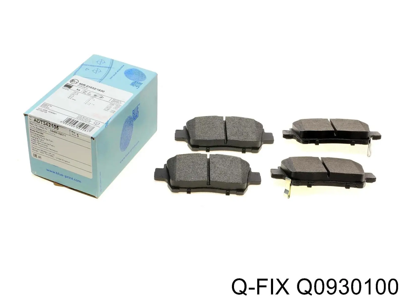 Q0930100 Q-fix Колодки гальмівні задні, дискові