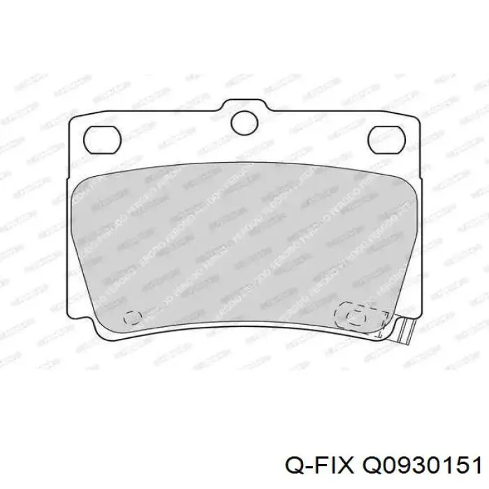 Q0930151 Q-fix Колодки гальмівні задні, дискові