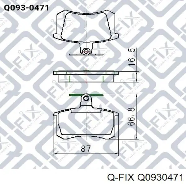 Колодки гальмові задні, дискові Q0930471 Q-fix