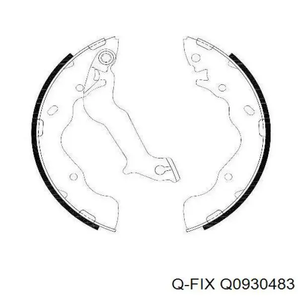 Задні гальмівні колодки Q0930483 Q-fix
