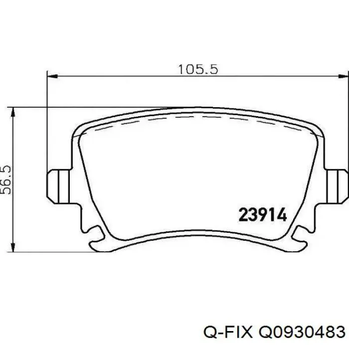 Задні гальмівні колодки Q-fix Q0930483 ціна, від 17.91 USD