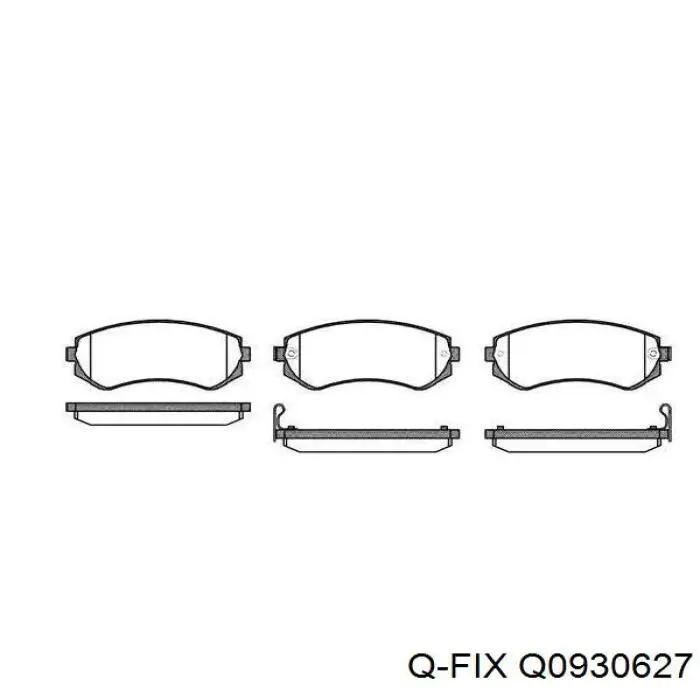 Q0930627 Q-fix Передні гальмівні колодки