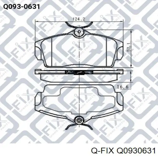 Колодки гальмівні передні, дискові Q0930631 Q-fix