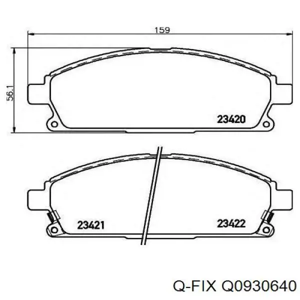 Гальмівні колодки Q-fix Q0930640 ціна, від 22.21 USD