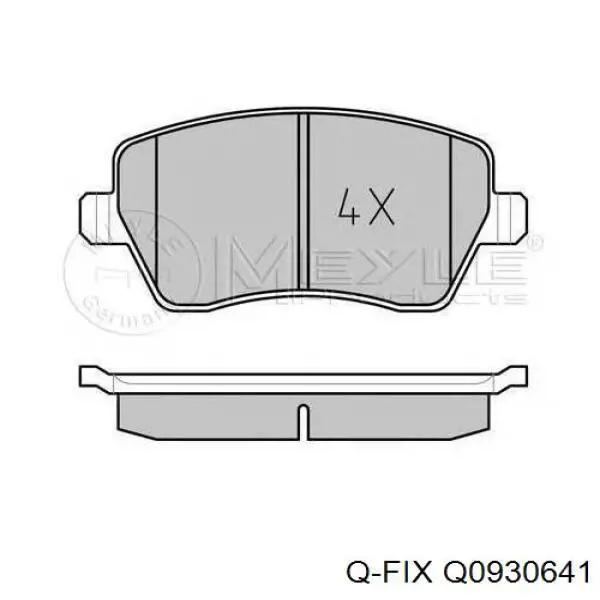 Купити Q0930641 Q-fix Колодки гальмівні передні, дискові