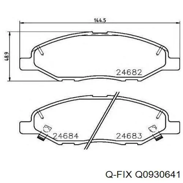Q0930641 Q-fix Передні гальмівні колодки