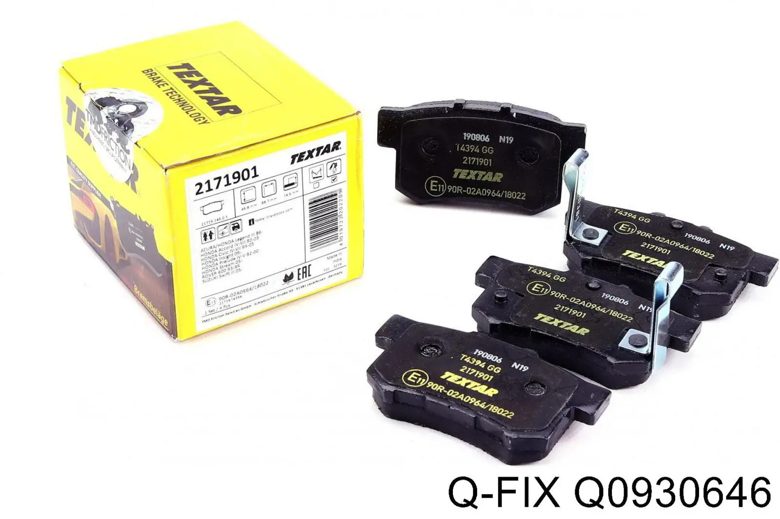 Гальмівні колодки Q-fix Q0930646 ціна, від 18.67 USD
