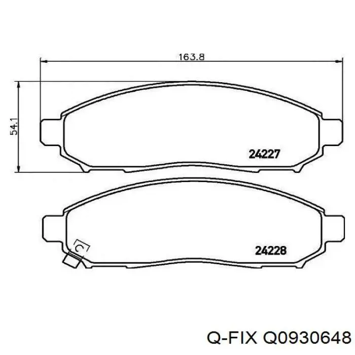 Гальмівні колодки Q-fix Q0930648 ціна, від 20.25 USD