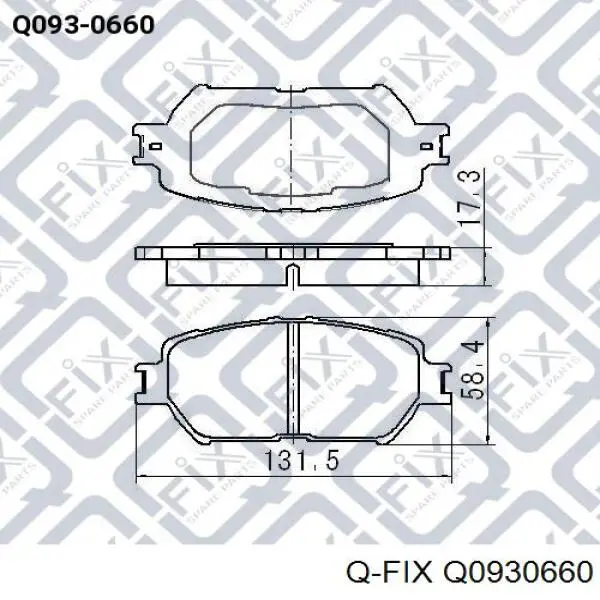 Колодки гальмівні передні, дискові Q0930660 Q-fix