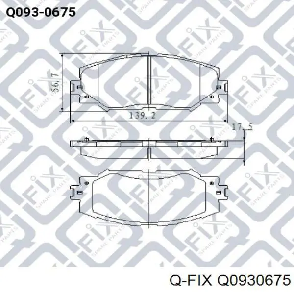 Колодки гальмівні передні, дискові Q0930675 Q-fix