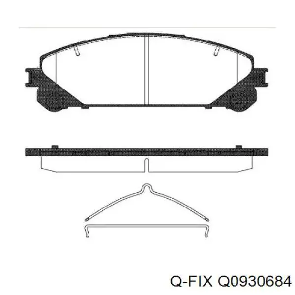 Купити Q0930684 Q-fix Колодки гальмівні передні, дискові