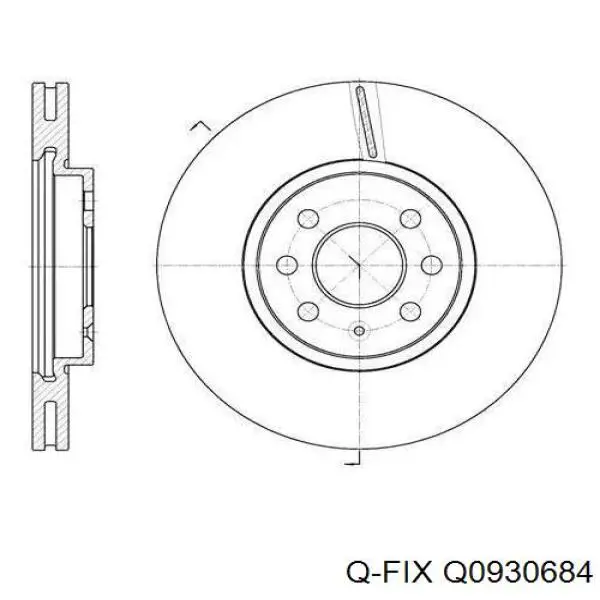 Передні тормозні колодки Q0930684 Q-fix