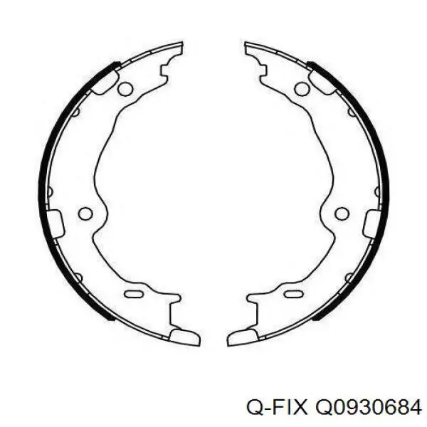 Купити Q0930684 Q-fix Колодки гальмівні передні, дискові