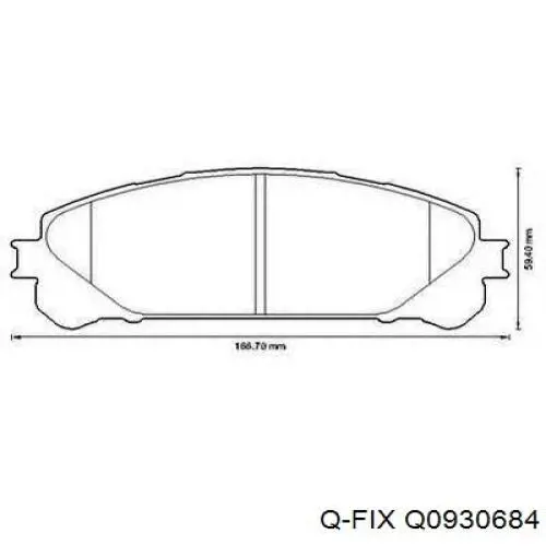 Q0930684 Q-fix Передні гальмівні колодки
