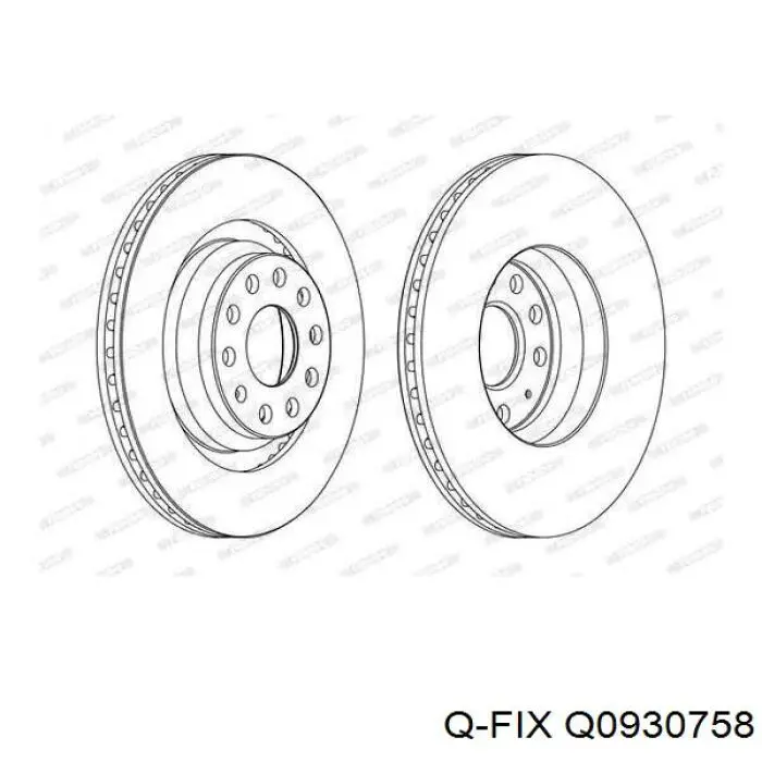 Передні тормозні колодки Q0930758 Q-fix