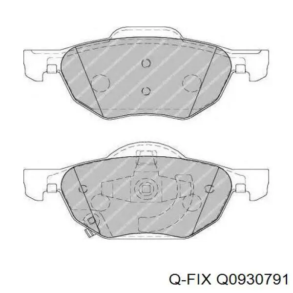 Купити Q0930791 Q-fix Колодки гальмівні передні, дискові