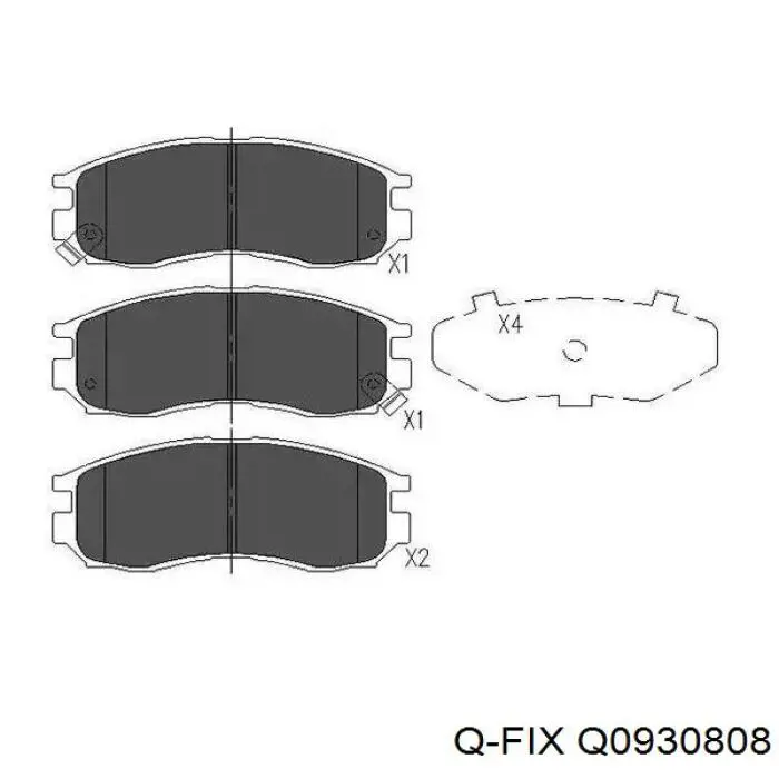 Q0930808 Q-fix Передні гальмівні колодки