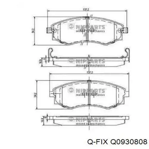 Гальмівні колодки Q-fix Q0930808 ціна, від 18.13 USD