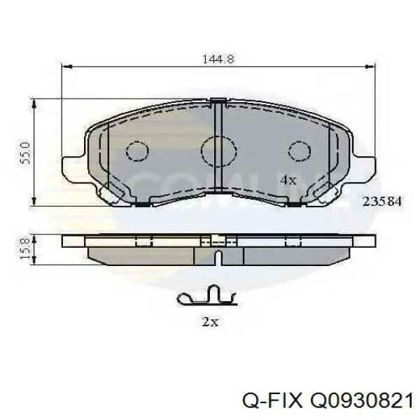 Гальмівні колодки Q-fix Q0930821 ціна, від 24.04 USD