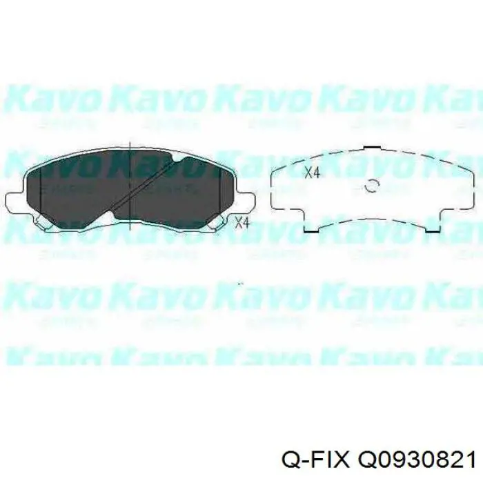Купити Q0930821 Q-fix Колодки гальмівні передні, дискові