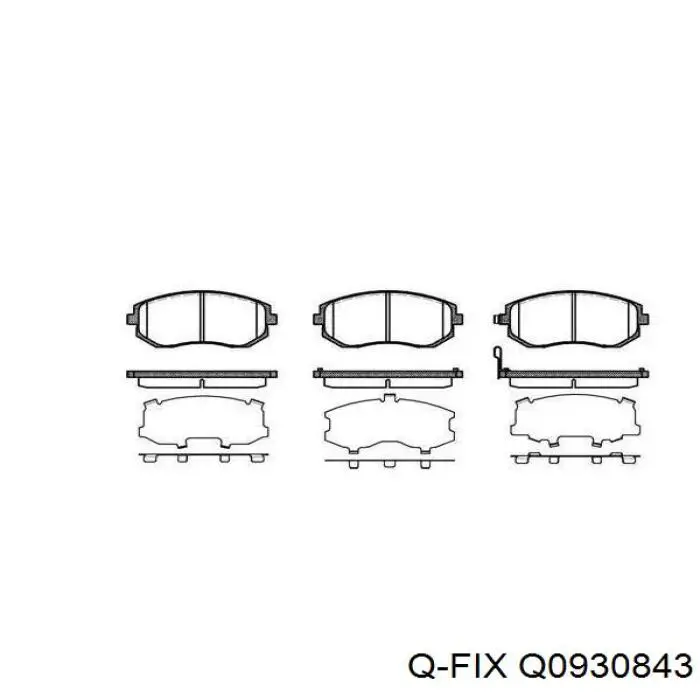Q0930843 Q-fix Передні гальмівні колодки