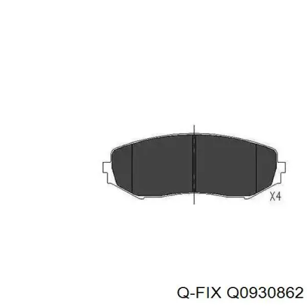 Q0930862 Q-fix Передні гальмівні колодки