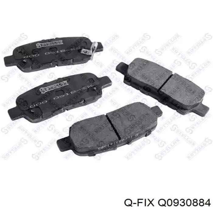 Задні гальмівні колодки Q0930884 Q-fix